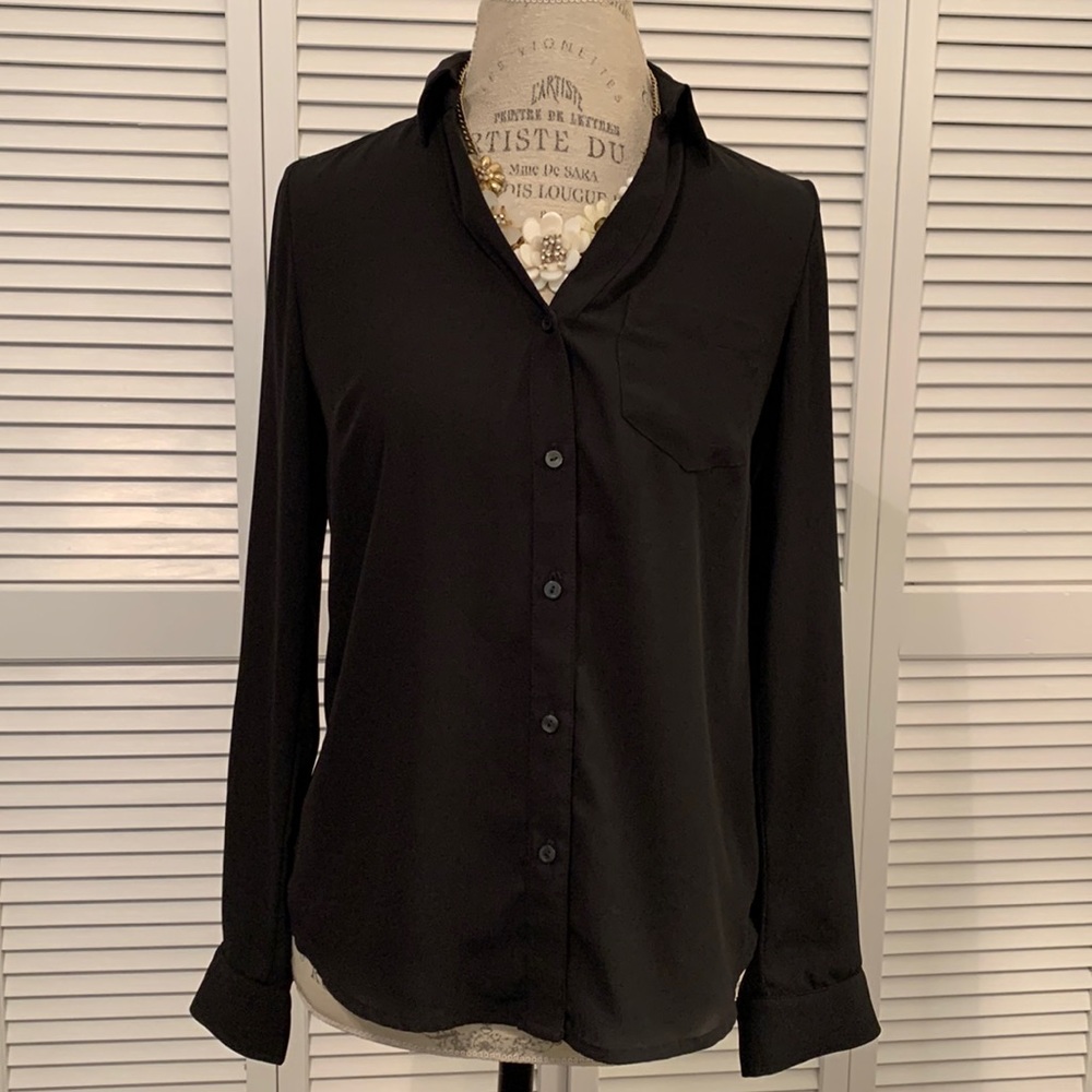 Black Button Down - Like New!!